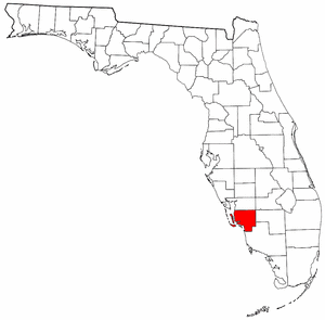 Lee County Florida location in the State of Florida