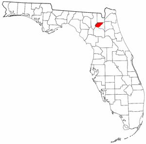 Union County Florida location in the State of Florida